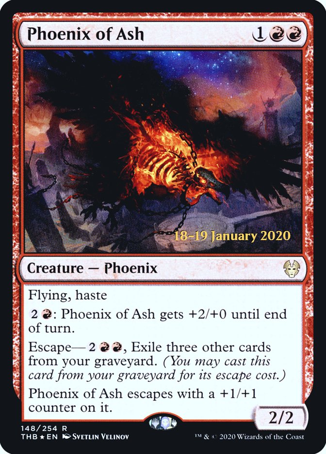 Phoenix of Ash [Theros Beyond Death Prerelease Promos] - Evolution TCG