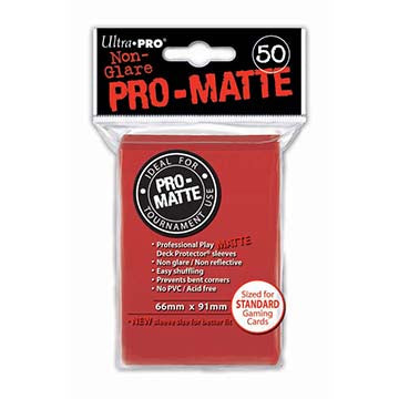 50ct Pro-Matte Red Standard Deck Protectors - Evolution TCG