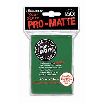 50ct Pro-Matte Green Standard Deck Protectors - Evolution TCG