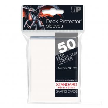 50ct White Standard Deck Protectors - Evolution TCG