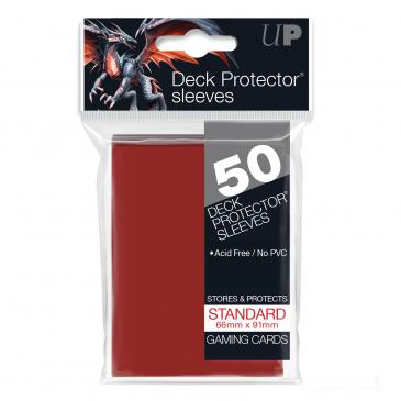 50ct Red Standard Deck Protectors - Evolution TCG