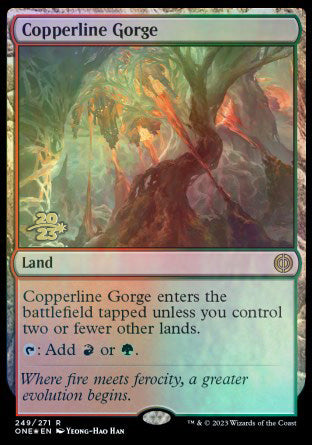 Copperline Gorge [Phyrexia: All Will Be One Prerelease Promos] - Evolution TCG