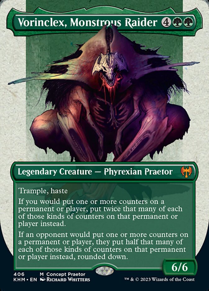 Vorinclex, Monstrous Raider (Borderless Concept Praetors) [Phyrexia: All Will Be One] - Evolution TCG