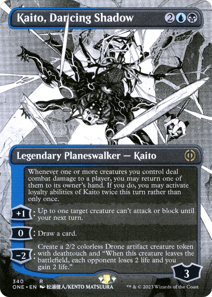 Kaito, Dancing Shadow (Borderless Manga) [Phyrexia: All Will Be One] - Evolution TCG