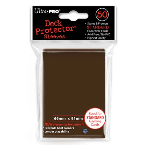 50ct Brown Standard Deck Protectors - Evolution TCG