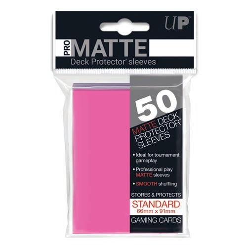 50ct Pro-Matte Bright Pink Standard Deck Protectors - Evolution TCG