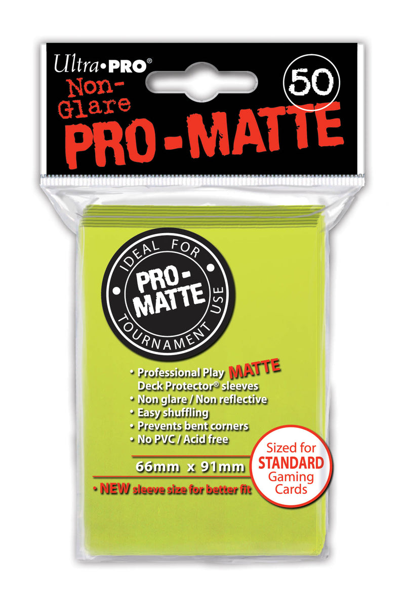 50ct Pro-Matte Bright Yellow Standard Deck Protectors - Evolution TCG