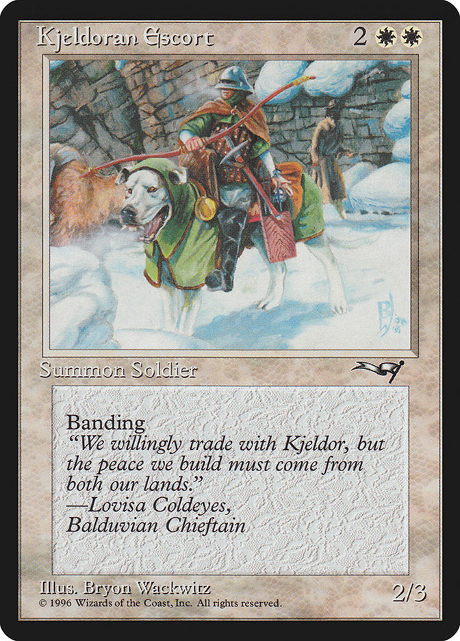 Kjeldoran Escort (Wall Background) [Alliances] - Evolution TCG