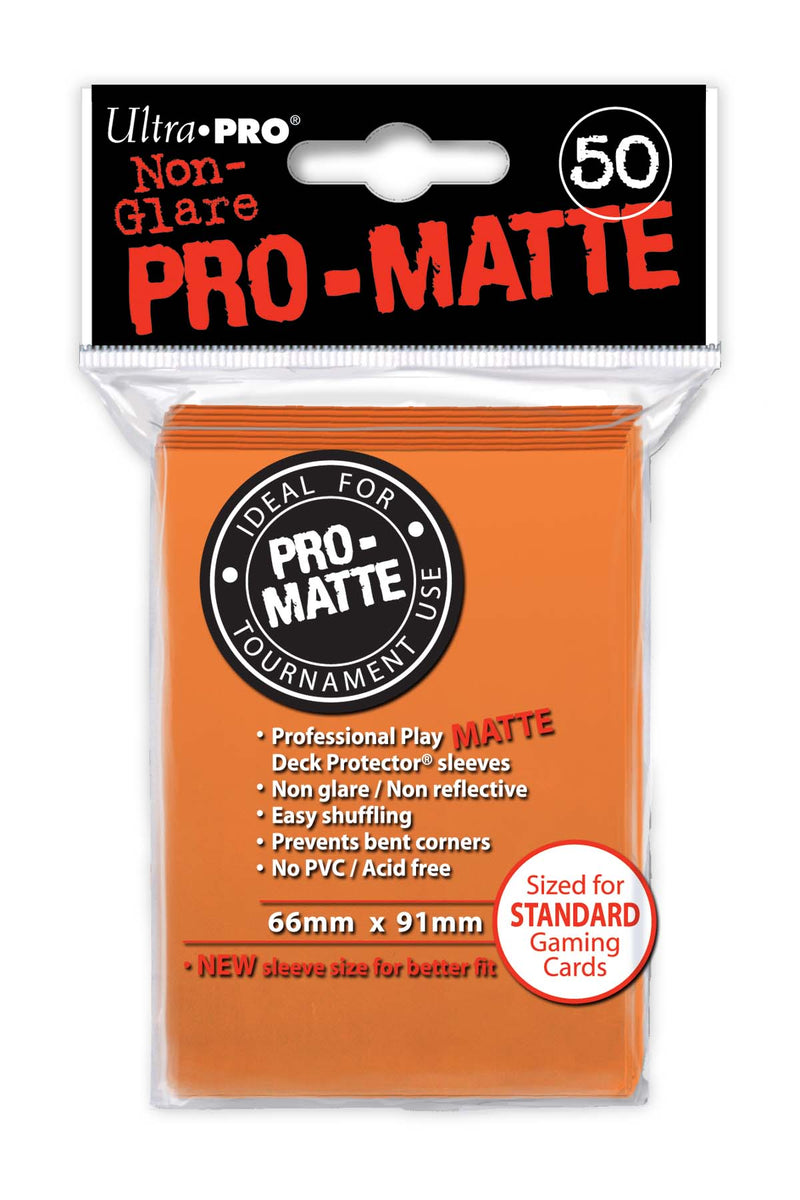 50ct Pro-Matte Orange Standard Deck Protectors - Evolution TCG