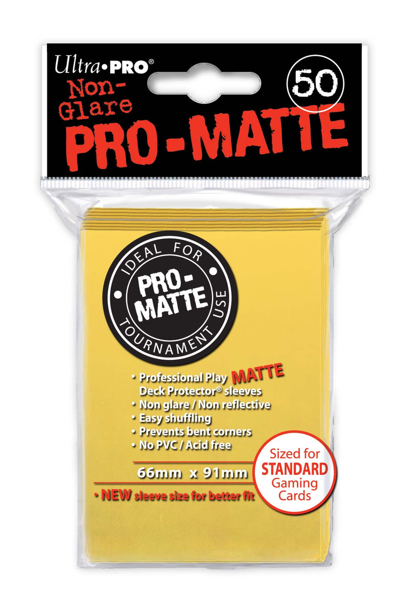 50ct Pro-Matte Yellow Standard Deck Protectors - Evolution TCG
