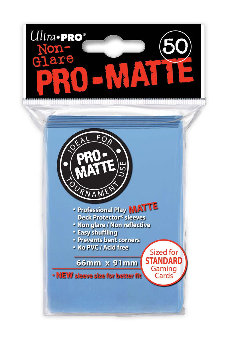 50ct Pro-Matte Light Blue Standard Deck Protectors - Evolution TCG