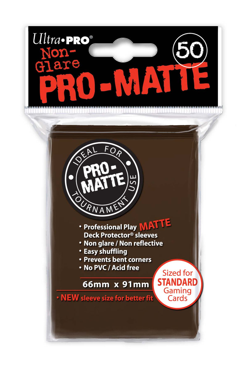 50ct Pro-Matte Brown Standard Deck Protectors - Evolution TCG