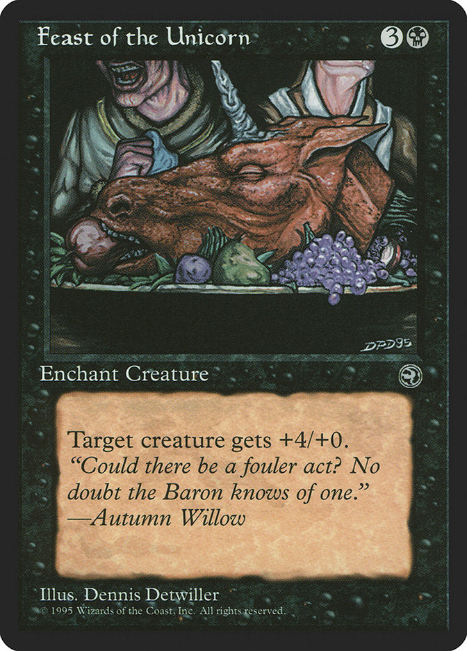 Feast of the Unicorn (Autumn Willow Flavor Text) [Homelands] - Evolution TCG