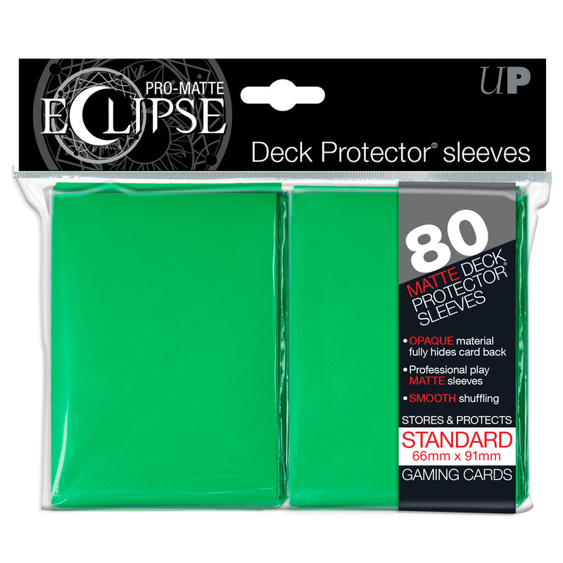 PRO-Matte Eclipse Green Standard Deck Protector sleeves 80ct - Evolution TCG