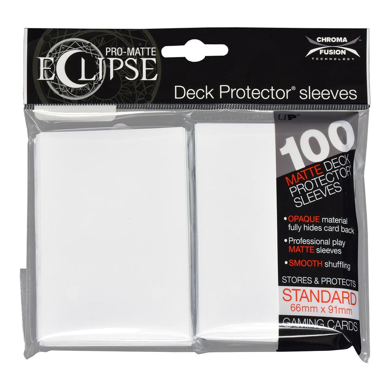 PRO-Matte Eclipse Arctic White Standard Deck Protector sleeve 100ct - Evolution TCG
