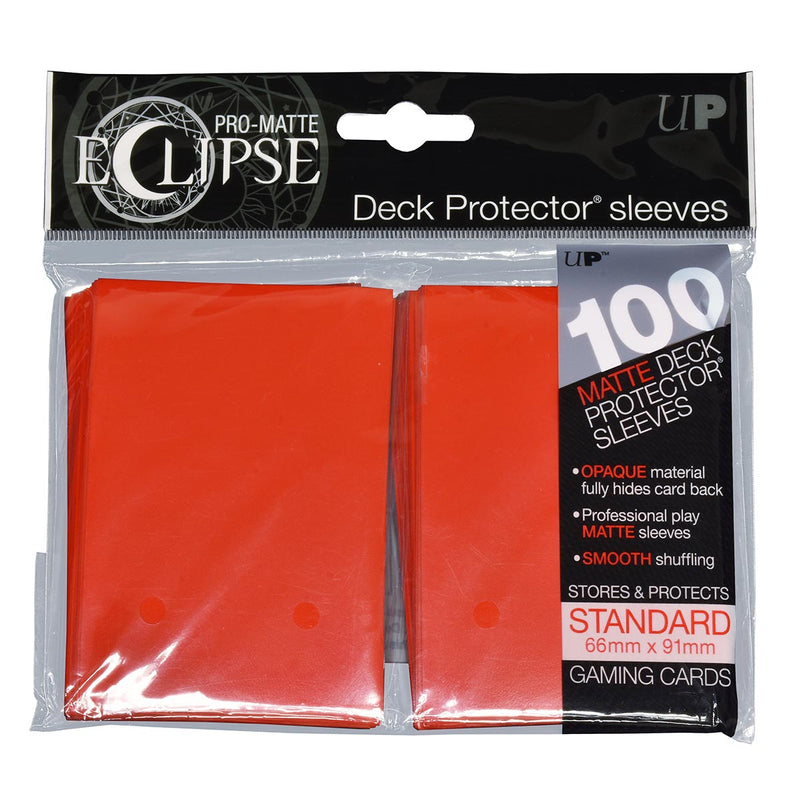 PRO-Matte Eclipse Apple Red Standard Deck Protector sleeve 100ct - Evolution TCG
