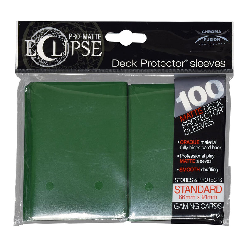 PRO-Matte Eclipse Forest Green Standard Deck Protector sleeve 100ct - Evolution TCG