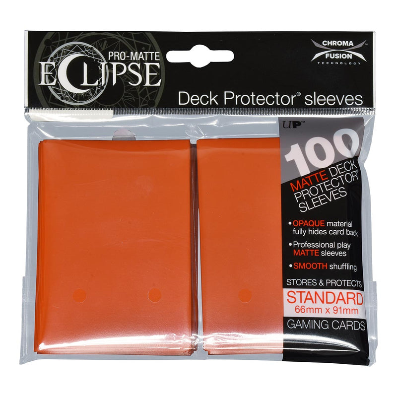 PRO-Matte Eclipse Pumpkin Orange Standard Deck Protector sleeve 100ct - Evolution TCG