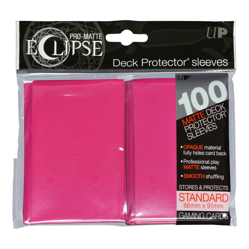 PRO-Matte Eclipse Hot Pink Standard Deck Protector sleeve 100ct - Evolution TCG