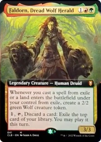 Faldorn, Dread Wolf Herald (Extended Art) [Commander Legends: Battle for Baldur's Gate] - Evolution TCG