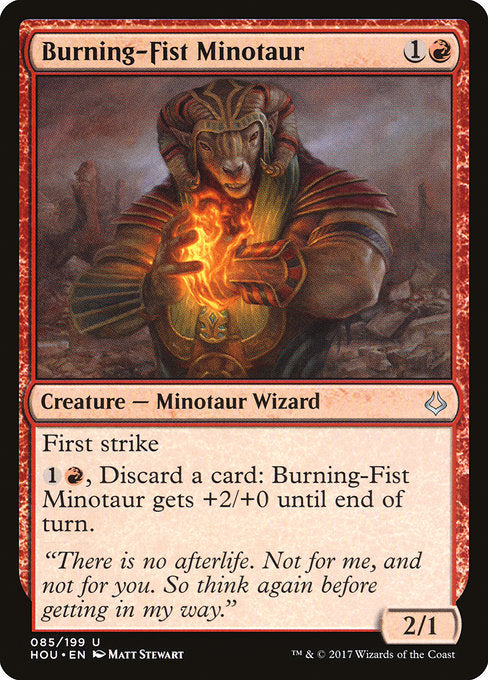 Burning-Fist Minotaur [Hour of Devastation] - Evolution TCG