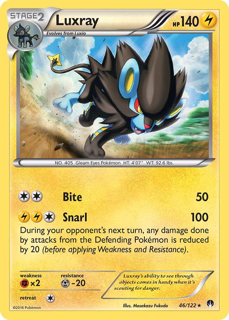 Luxray (46/122) (Cracked Ice Holo) [XY: BREAKpoint] - Evolution TCG