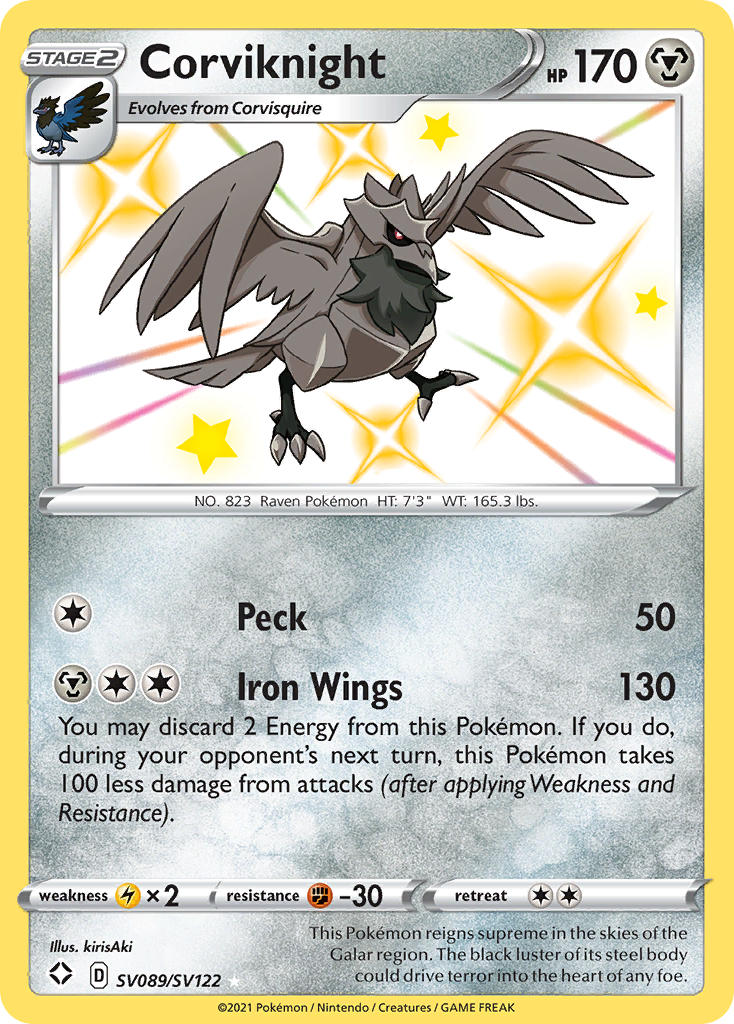 Corviknight (SV089/SV122) [Sword & Shield: Shining Fates] - Evolution TCG