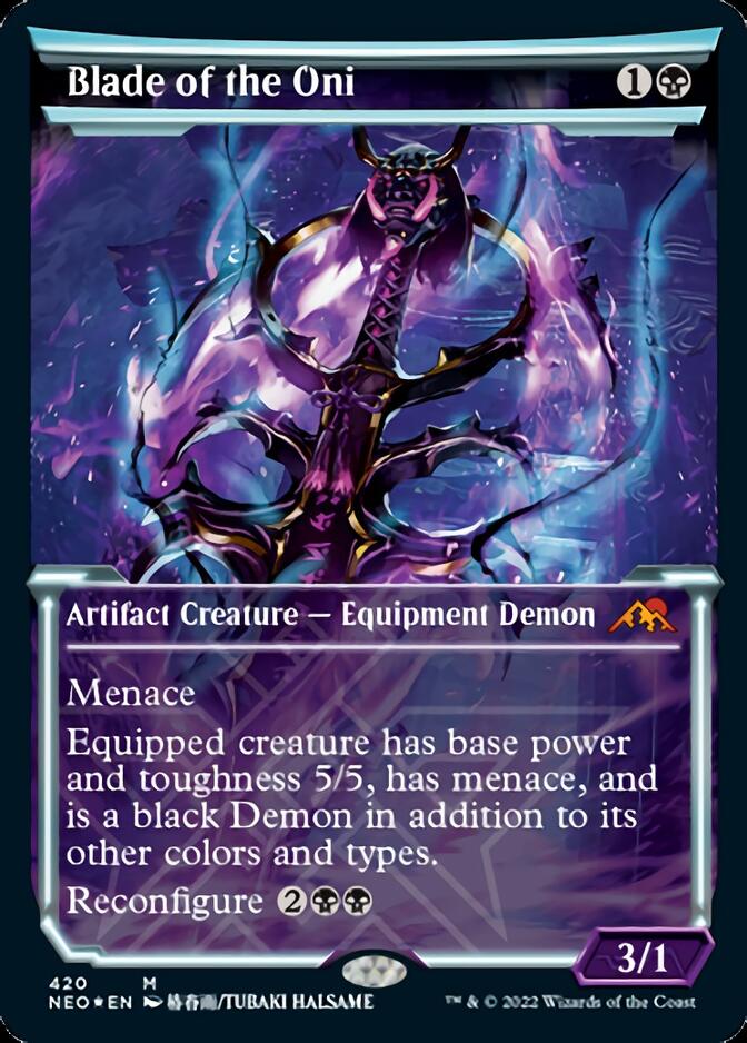 Blade of the Oni (Foil Etched) [Kamigawa: Neon Dynasty] - Evolution TCG