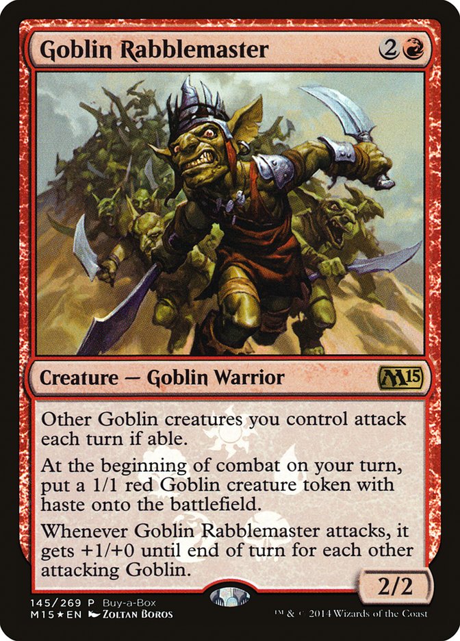 Goblin Rabblemaster (Buy-A-Box) [Magic 2015 Promos] - Evolution TCG