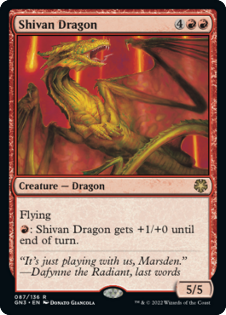 Shivan Dragon [Game Night: Free-for-All] - Evolution TCG