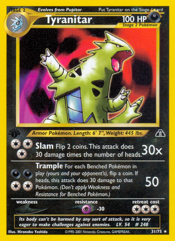Tyranitar (31/75) [Neo Discovery 1st Edition] - Evolution TCG