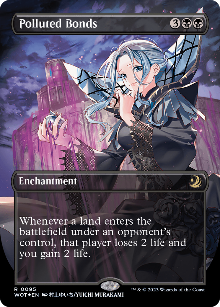 Polluted Bonds (Anime Borderless) (Confetti Foil) [Wilds of Eldraine: Enchanting Tales] - Evolution TCG