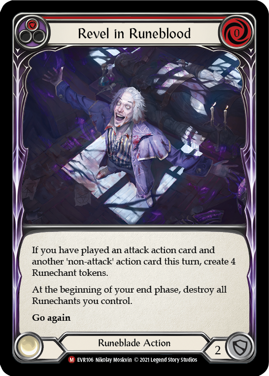 Revel in Runeblood [EVR106] (Everfest)  1st Edition Rainbow Foil - Evolution TCG