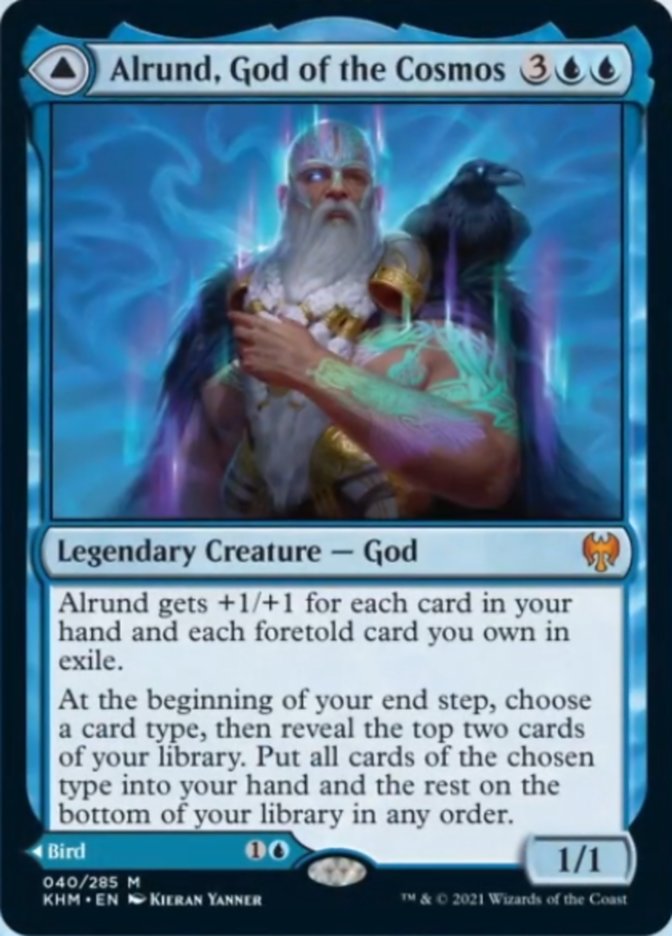 Alrund, God of the Cosmos // Hakka, Whispering Raven [Kaldheim] - Evolution TCG