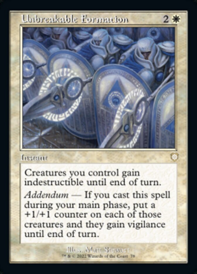 Unbreakable Formation (Retro) [The Brothers' War Commander] - Evolution TCG