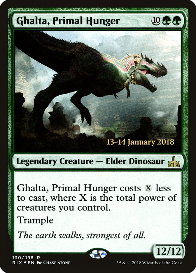 Ghalta, Primal Hunger [Rivals of Ixalan Prerelease Promos] - Evolution TCG