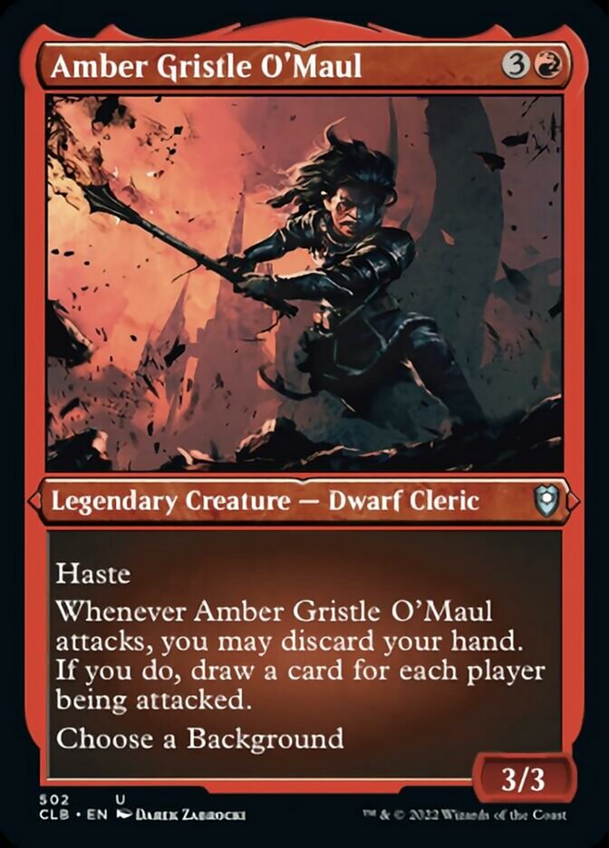 Amber Gristle O'Maul (Foil Etched) [Commander Legends: Battle for Baldur's Gate] - Evolution TCG