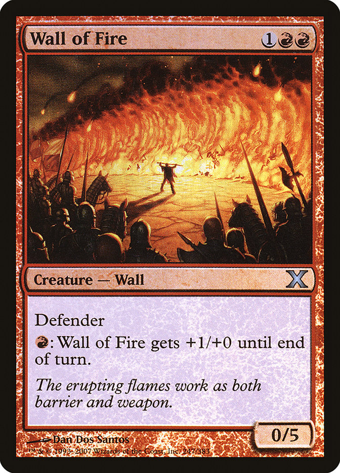 Wall of Fire (Premium Foil) [Tenth Edition] - Evolution TCG