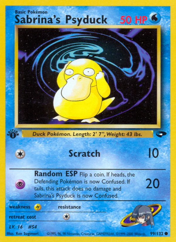 Sabrina's Psyduck (99/132) [Gym Challenge 1st Edition] - Evolution TCG