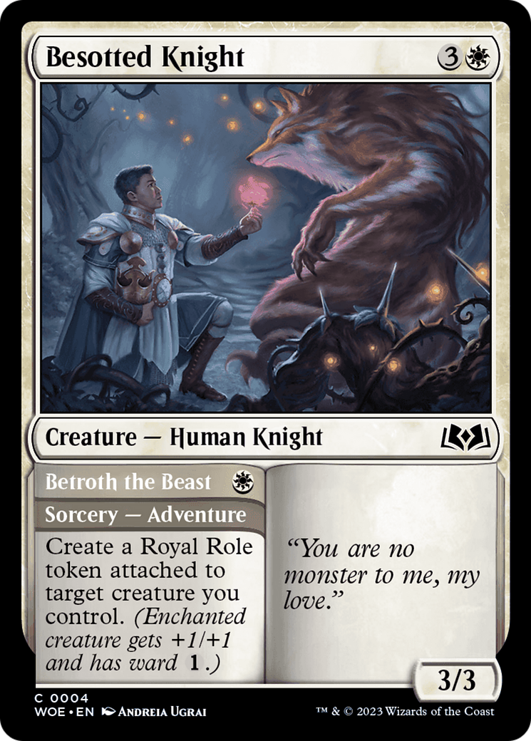 Besotted Knight // Betroth the Beast [Wilds of Eldraine] - Evolution TCG