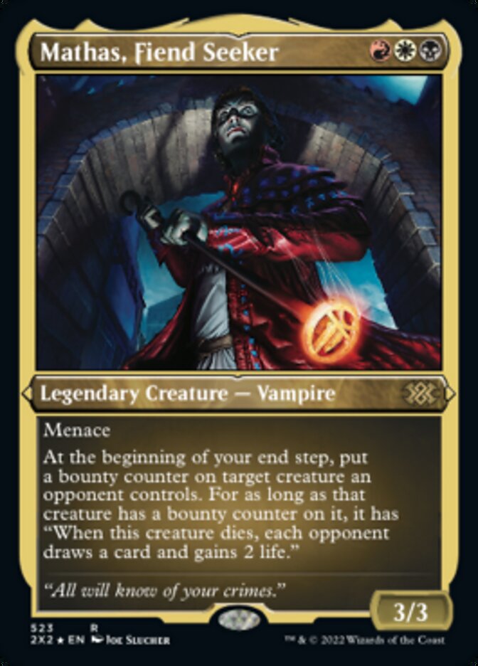 Mathas, Fiend Seeker (Foil Etched) [Double Masters 2022] - Evolution TCG