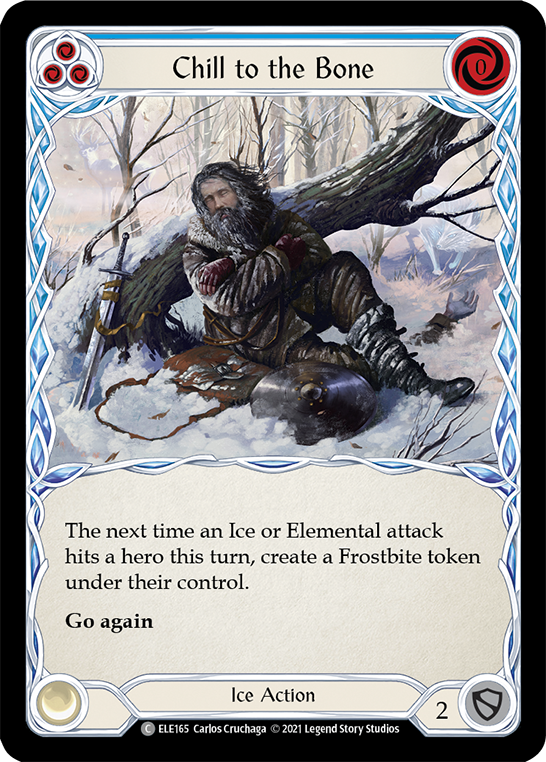 Chill to the Bone (Blue) [ELE165] (Tales of Aria)  1st Edition Normal - Evolution TCG