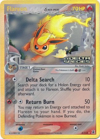 Flareon (5/113) (Delta Species) (Stamped) [EX: Delta Species] - Evolution TCG
