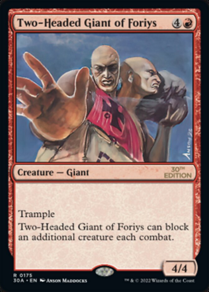 Two-Headed Giant of Foriys [30th Anniversary Edition] - Evolution TCG