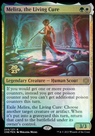 Melira, the Living Cure [Phyrexia: All Will Be One Prerelease Promos] - Evolution TCG