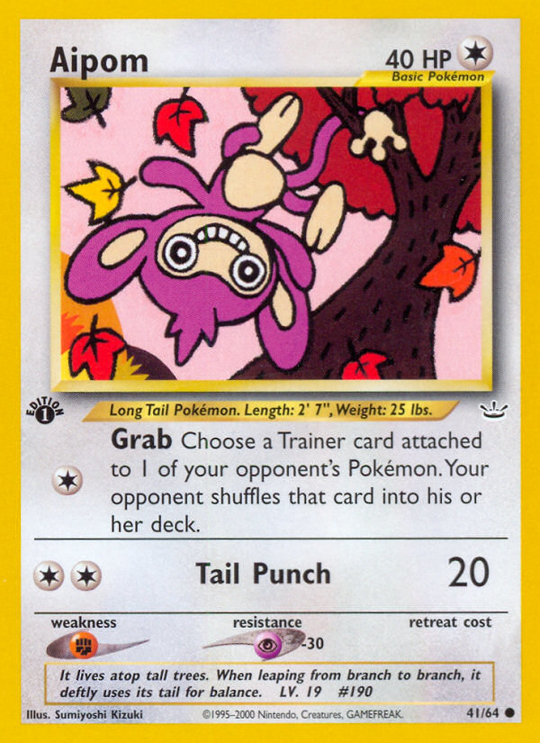 Aipom (41/64) [Neo Revelation 1st Edition] - Evolution TCG