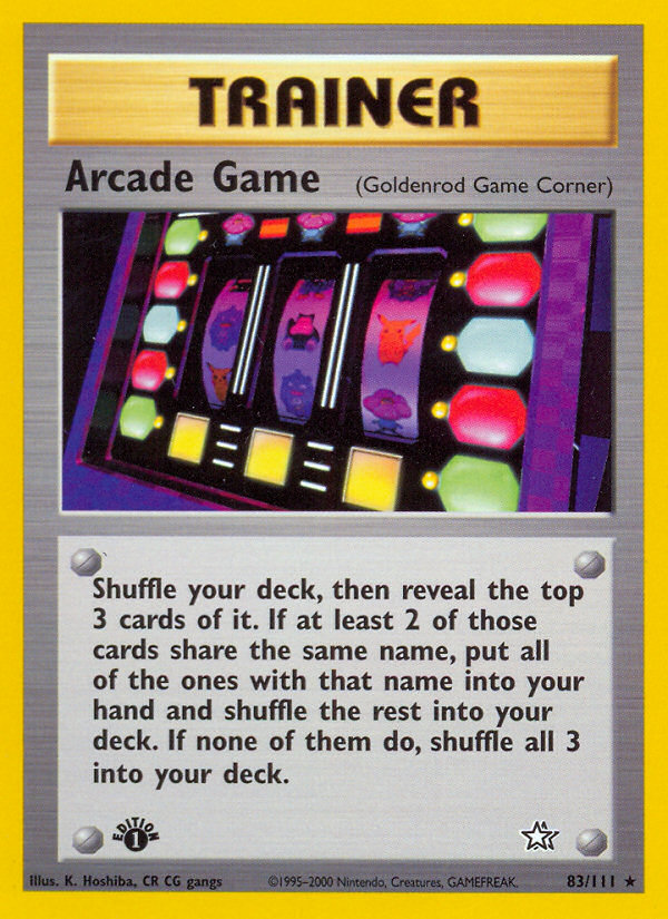 Arcade Game (83/111) [Neo Genesis 1st Edition] - Evolution TCG