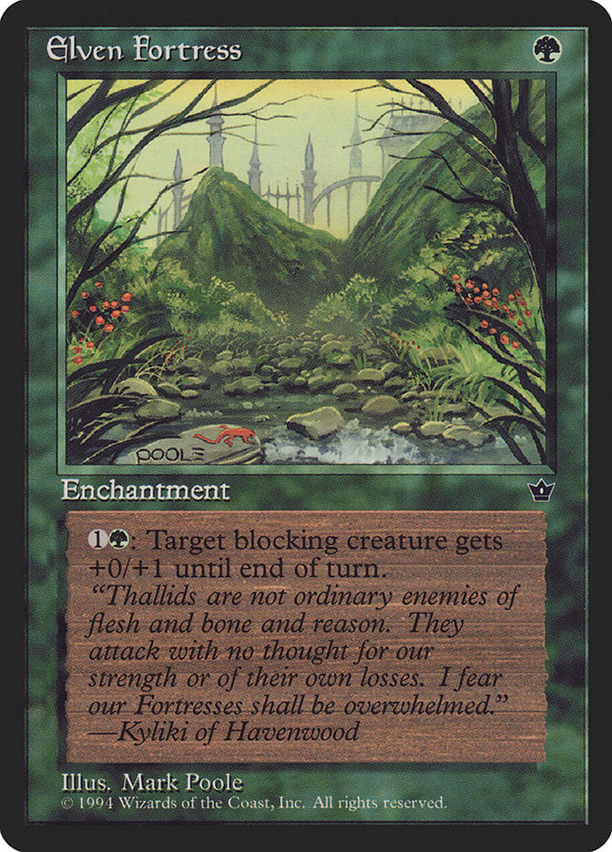 Elven Fortress (Mark Poole) [Fallen Empires] - Evolution TCG