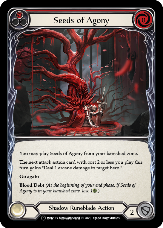 Seeds of Agony (Red) [U-MON183] (Monarch Unlimited)  Unlimited Normal - Evolution TCG