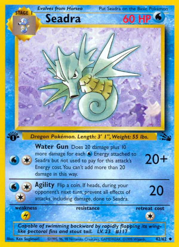 Seadra (42/62) [Fossil 1st Edition] - Evolution TCG